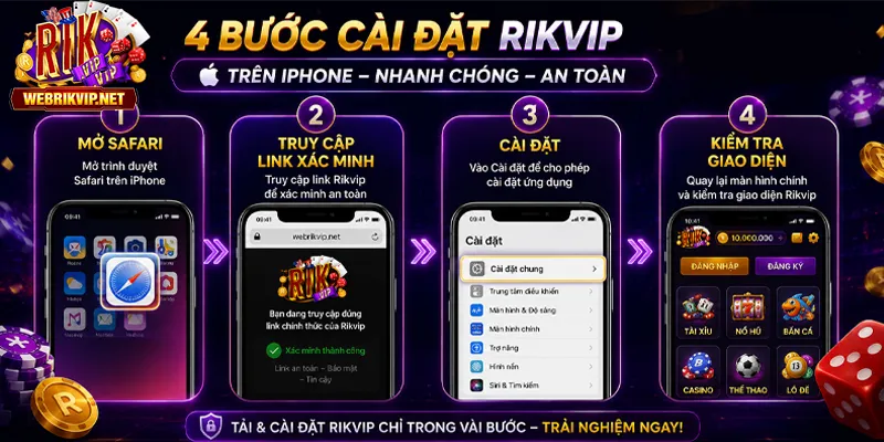 Tải Rikvip – Cài App Rik Vip Trên Android, iOS Và Máy Tính Các bước tải RIKVIP về điện thoại iOS và yêu cầu thiết bị