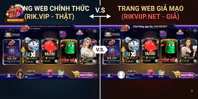 Bảo Mật Tài Khoản Rikvip – 9 Cách Tránh Mất Quyền Truy Cập Các dấu hiệu để nhận diện cổng game RIKVIP giả mạo