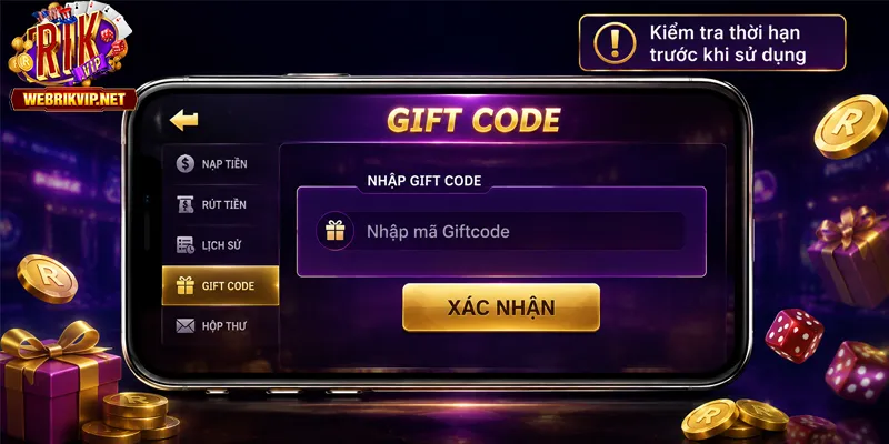 Các giftcode tại RIKVIP có thời hạn sử dụng riêng
