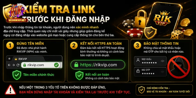 Đăng Nhập RIKVIP - Link Login Và Cách Xử Lý Lỗi Mới 2026 Các yếu tố cần kiểm tra trước khi đăng nhập RIKVIP