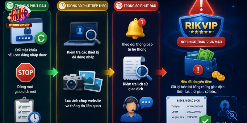 Nhận Biết Link Rikvip Giả Mạo Và Phòng Tránh Lừa Đảo 2026 Cách xử lý khi đã giao dịch tại trang RIKVIP giả mạo
