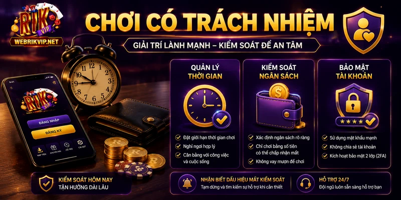 Trang Chủ Chơi có trách nhiệm để không ảnh hưởng đến sinh hoạt và cuộc sống