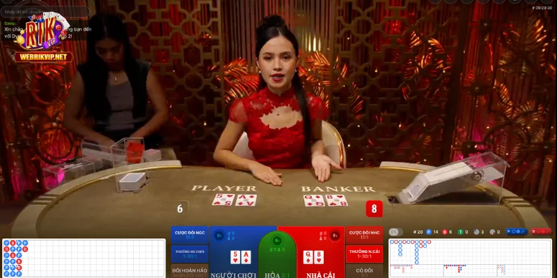 Game baccarat là một trong những trò chơi được yêu thích tại RIKVIP