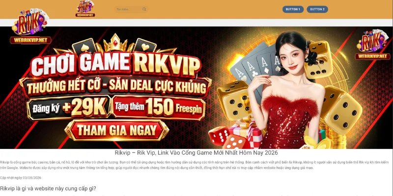 Giới Thiệu Rikvip – Phạm Vi Website Và Nguyên Tắc Nội Dung Giới thiệu hoạt động của website Webrikvip.net
