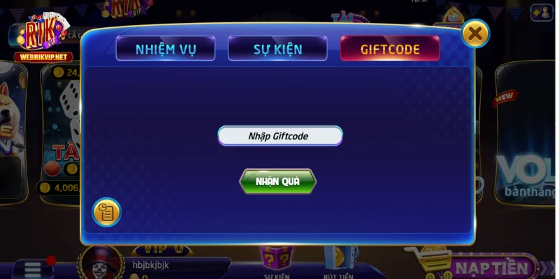 Giftcode Rikvip – Cách Nhận, Nhập Code Và Kiểm Tra Quà 2026 Giới thiệu tổng quan về các mã Giftcode RIKVIP