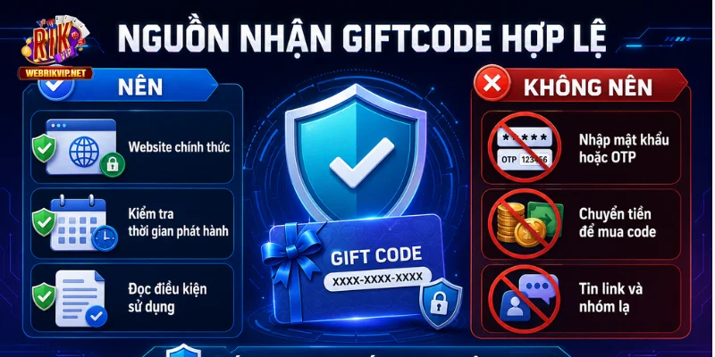 Giftcode Rikvip – Cách Nhận, Nhập Code Và Kiểm Tra Quà 2026 Hướng dẫn chọn nguồn và xác nhận mã giftcode hợp lệ