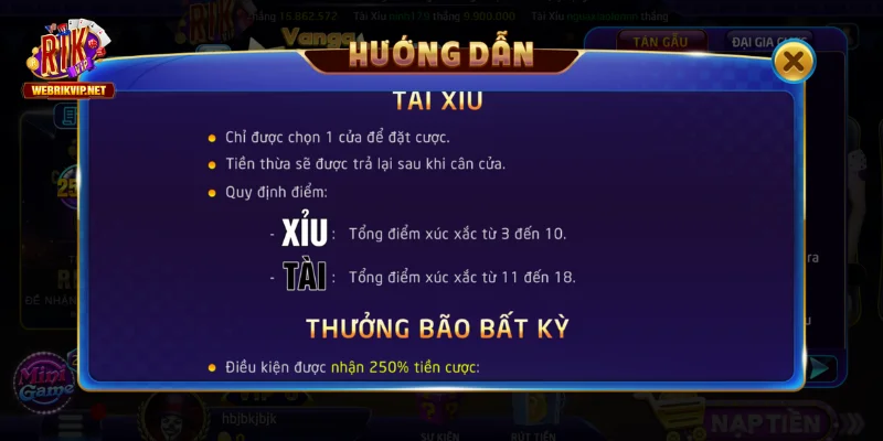 Tài Xỉu Rikvip – Luật Chơi, Cửa Cược Và Cách Quản Lý Vốn Hướng dẫn tính điểm khi chơi tài xỉu và xác định thắng thua