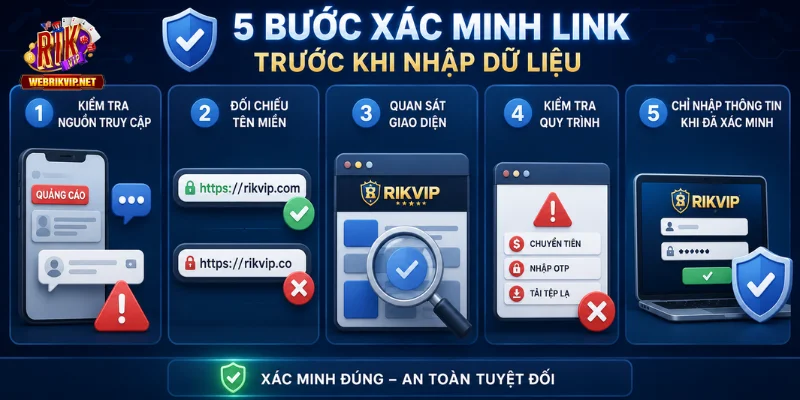 Nhận Biết Link Rikvip Giả Mạo Và Phòng Tránh Lừa Đảo 2026 Hướng dẫn xác nhận website thật giả bảo vệ tài khoản